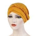 thumbnail image 1 of TRUBKH Turbans for Women head cover head bandana sweat rag cap headband hair scarf head wrap Pirate Hat lace bandana tie headband silk head scarf bandana scarf hair wrap Sweat Wicking Yellow One Size, 1 of 1