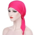 thumbnail image 1 of TRUBKH Turbans for Women lace bandana sweat rag sweat band head bandana Bandana Head Wrap head cover Sweat Wicking bandanas for women lace bandana square scarf cap headband tie headband Pink One Size, 1 of 1