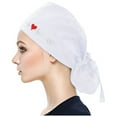 thumbnail image 1 of TRUBKH Turbans for Women tie headband head cover satin scarf lace bandana silk head scarf hair scarf cap headband Pirate Hat sweat rag square scarf Bandana Head Wrap for Men and Women White One Size, 1 of 3