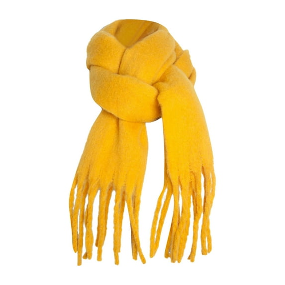 TRUBKH Warm Shawl Triangle Shawl Shawls and Wraps for Evening Dresses Winter Scarf Shawl Wraps for Women Capes for Women Rebozo Para Mujer Yellow One Size