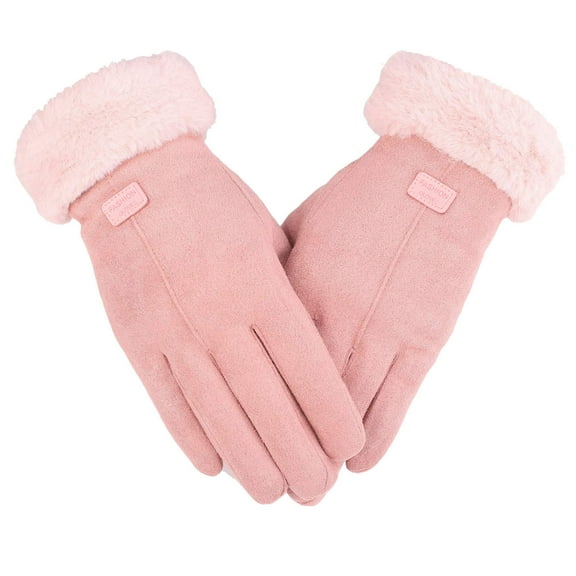 TRUBKH Warm Winter Gloves for Men Womens Gloves Glove Warmers Cotton Gloves Warm Winter Gloves for Women Warm Gloves for Men Thermal Gloves for Men Pink One Size