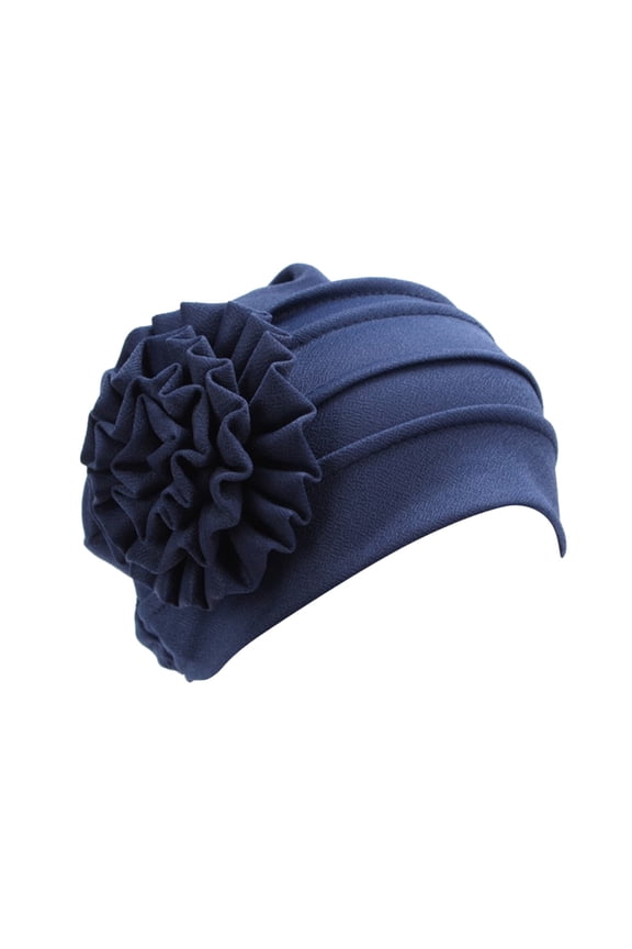Wide Headband Bandana Beanie for Women Hair Cap Womens Head Scarf Hair Towels Headwraps for Women Sweat Band for Women Navy One Size