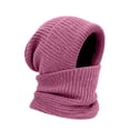 thumbnail image 1 of TRUBKH Winter Balaclava Mask for Men Women with Movable Face Cover Beanie for Women Hooded Beanie Balaclava Cold Weather Gear Ski Mask Winter Hat Shiesty Mask Outdoor Sports 2 in 1 Pink One Size, 1 of 2