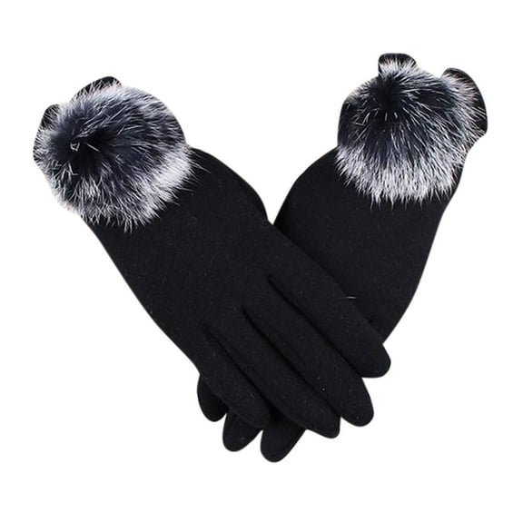 TRUBKH Winter Gloves Cycling Gloves Warm Gloves Women Warm Winter Gloves for Women Warm Gloves for Men Gloves Thin Warm Gloves Black One Size