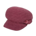 thumbnail image 1 of TRUBKH Winter Hats for Women Winter Cap Knitted Hat Unisex Winter Beanie Knit Chunky Cap Warm Windproof Cap Windproof Warm with Soft Fleece Warm Fleece Lined Double-layer Knit Hat Pink One Size, 1 of 9