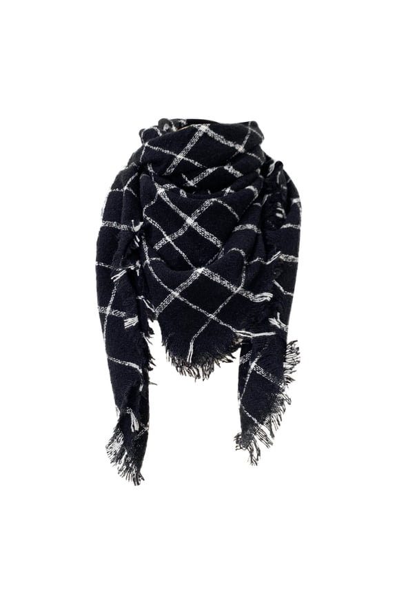 Winter Scarf Crochet Shawl Sheer Scarf for Women Capes for Women Crochet Poncho Long Scarf Shawl Black One Size