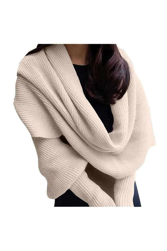 Winter Scarf Knit Poncho Shawl Wraps for Women Shawls and Wraps for Evening Dresses Rebozo Para Mujer Crochet Shawl Triangle Shawl Beige A