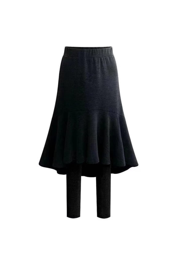 Winter Skorts for Women Knee Length Skirt with Fleece Skirt Mini Skirt Women Underskirt Mini Skirt Black 3xl