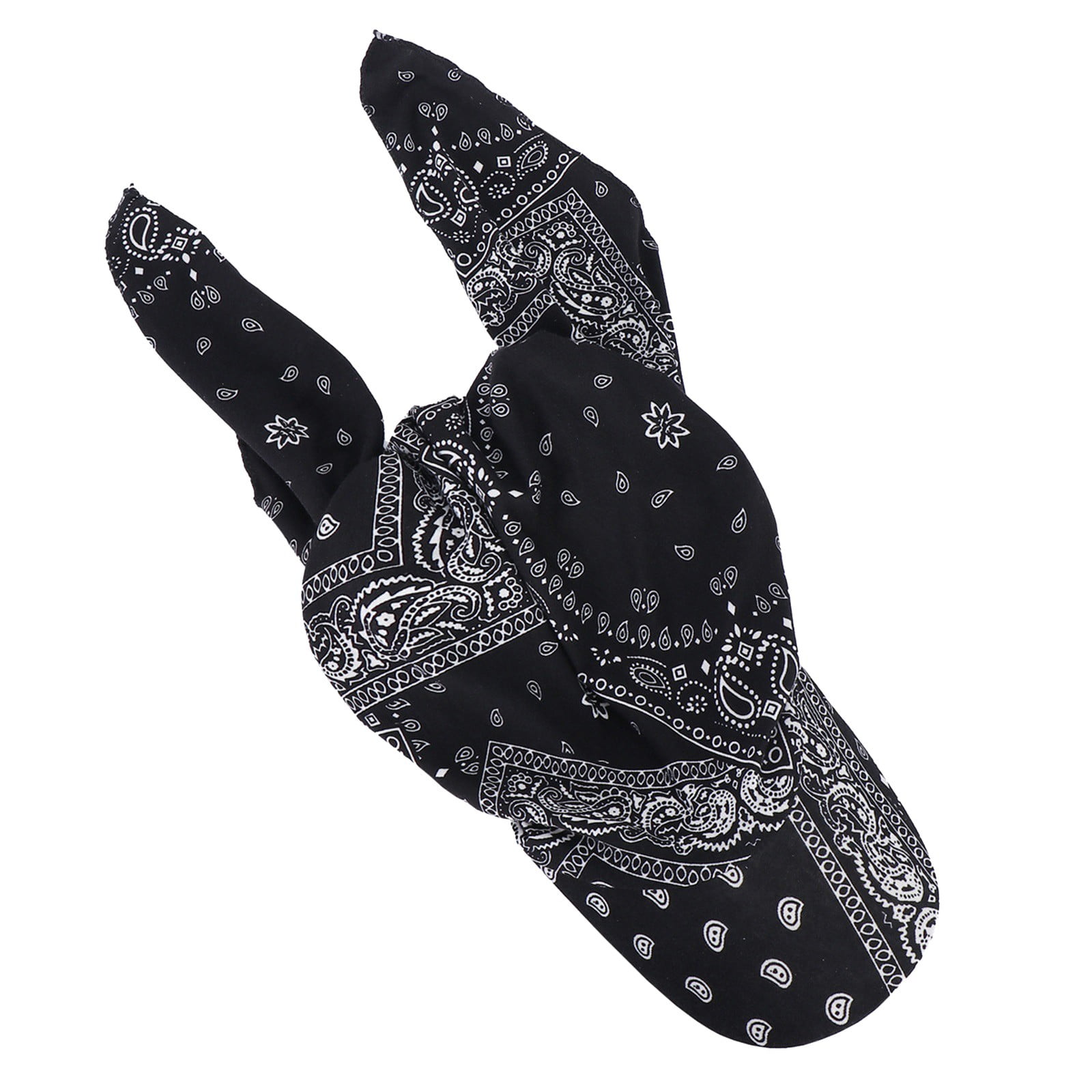 Zan Headwrap Fascia Per Capelli Donna - Bandana Nera Con Cuore E Ali Rosa