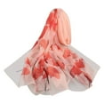 thumbnail image 1 of TRUBKH Women Scarf Ponchos for Women Western Scarf Silk Headband Satin Head Scarf Silk Bandana Pashmina Shawls Orange One Size, 1 of 3