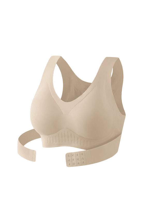 Women's Bra Minimalist Elegant Style Bra Women's Unlined Balconette Bra Adjustable Straps Full Bust Comfort Bras Lift Bust Shaping Bra Support Bra Front Closure Bras Beige S