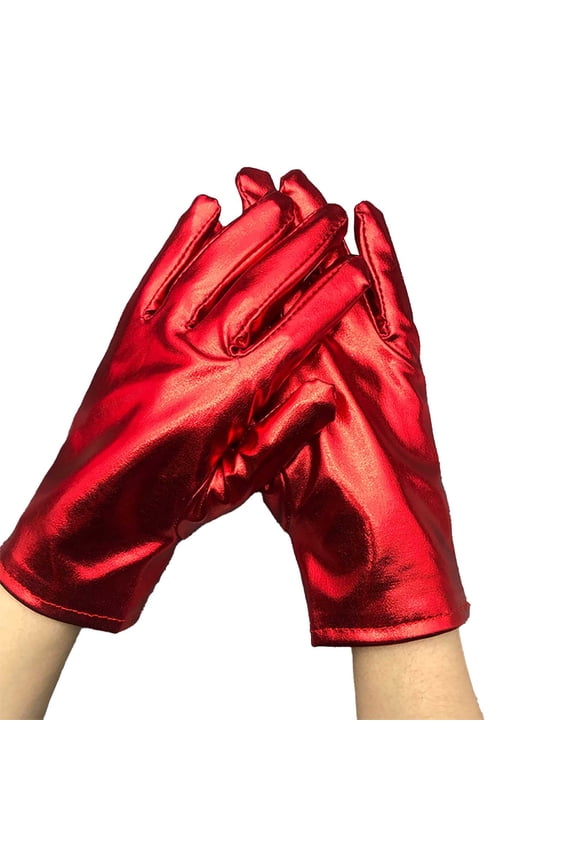 Women's Novelty Gloves Skeleton Gloves Leather Gloves for Women Compression Gloves Dance Gloves Mesh Gloves Long Fingerless Gloves One Size Red One Size
