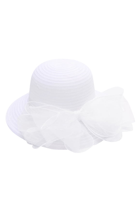 Women's organza hat Sun Hat for Ladies fancy hats fancy hats for women kentucky derby hats for women Summer Sunhat vintage hats Bowler Hat Dressy Hats Tea Party Wedding Hat White One Size