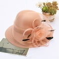 thumbnail image 1 of TRUBKH Women's organza hat Tea Party Wedding Hat Hat for Women elegant hat for women Sun Hat for Ladies womens dress hat church hat summer hat for women Summer Sunhat Chic and Stylish Pink One Size, 1 of 1