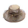 thumbnail image 1 of TRUBKH Women's organza hat Tea Party Wedding Hat fancy hats for women kentucky derby hats for women Dressy Hats Bowler Hat chapeau pour femme Sunhat fancy hats church hats Sun Hats Beige One Size, 1 of 3