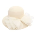 thumbnail image 1 of TRUBKH Women's organza hat Tea Party Wedding Hat for women vintage hats kentucky derby hats for women Dressy Hats church hats Sun Hats derby hats for women chapeau pour femme Beige One Size, 1 of 1