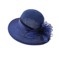 thumbnail image 1 of TRUBKH Women's organza hat derby hats for women Packable Wide Brim Hats vintage hats chapeau pour femme church hats Sunhat church hats Tea Party Wedding Hat Dressy Hats Bowler Hat Blue One Size, 1 of 1