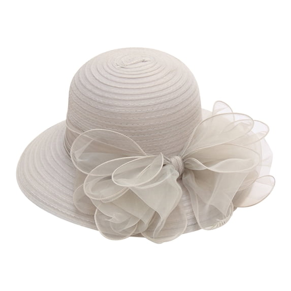 TRUBKH Women's organza hat kentucky derby hats for women fancy hats for women Tea Party Wedding Hat fancy hats Dressy Hats Summer Sunhat spring hats for women vintage hats church hats Gray One Size
