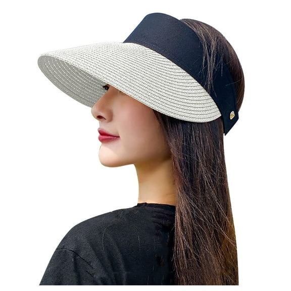 TRUBKH Womens Beach Hat Bucket Hat Sun Straw Hats for Men Bucket Hats for Woman Straw Hats for Women Womens Sun Hat Beach Hat White One Size