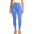 thumbnail image 1 of TRUBKH Womens Leggings Women's Footless Leggings Full Length Leggings No Front Seam Yoga Pants Solid Color Tummy Control Leggings Cute Bottoms Plus Size Stretch Jeggings Yoga Blue XL, 1 of 6