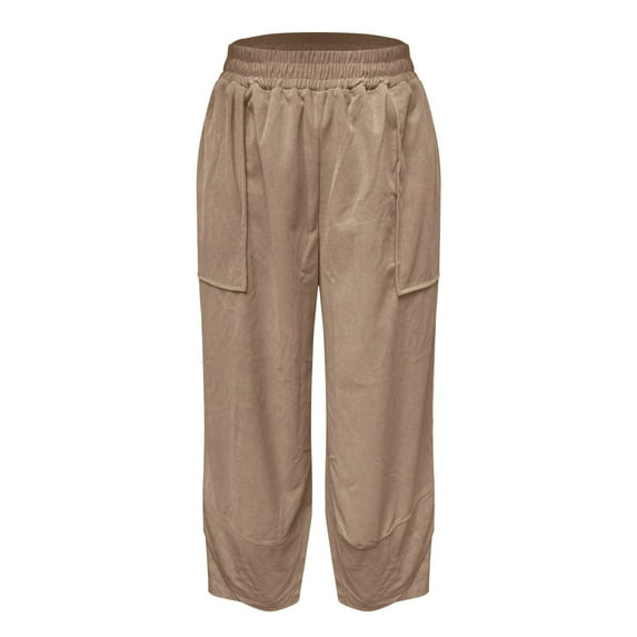 TRUBKH Womens Sweatpants Cargo Pants Vintage Pants Baggy Cargo Pants Womens Fall Pants Cargo Sweatpants Flare Pants Khaki M