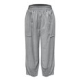 thumbnail image 1 of TRUBKH Womens Sweatpants Cargo Pants Vintage Pants Corduroy Flare Pants Women Concert Pants for Women Wool Pants for Women Flare Pants Gray 1 Xl, 1 of 7