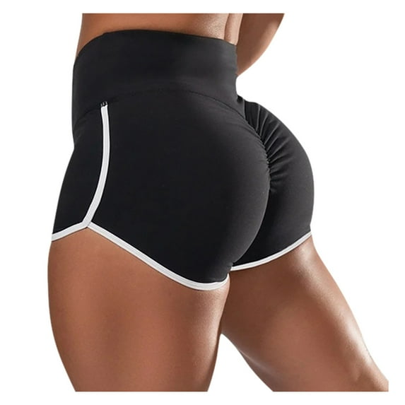 TRUBKH Shorts for Women Gym Shorts Women's Gym Shorts Butt Lifting Shorts for Women Butt Lifting Shorts Women Biker Shorts Tummy Control Biker Shorts Black L