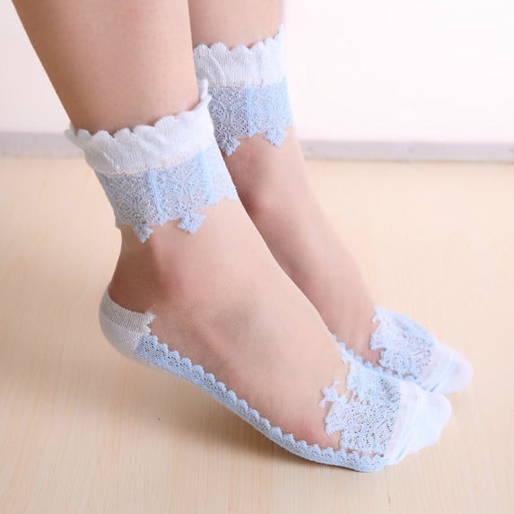 TRUBKH athletic socks womens socks Dress Decor Socks gripper socks Tube Socks long socks for women crew socks mid socks running socks men Sheer Socks thin boot socks women Blue One Size
