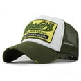 thumbnail image 1 of TRUBKH baseball caps Sports Hat Embroidered Baseball Cap Buckle Adjustable Lightweight Packable Baseball Sun Hats Cotton Baseball 5 Panel Design braves hat running hat men hats Green One Size, 1 of 1