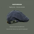 thumbnail image 1 of TRUBKH berets for men Newsboy Caps skull caps Breathable Hat Cotton Fitted Hat Gatsby Hat Painter Hat Color Artist Style Vintage Trendy Chic and Stylish Visor Beret Hat Cap Beret Blue One Size, 1 of 5