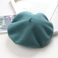 thumbnail image 1 of TRUBKH berets for women Perfect All Seasons Womens Newsboy Caps 6 Panel Wool Beret Lightweight Packable Breathable Hat Painter Hat Versatile Colors Beanie Cap Hat Roll Upp Beret Blue One Size, 1 of 3