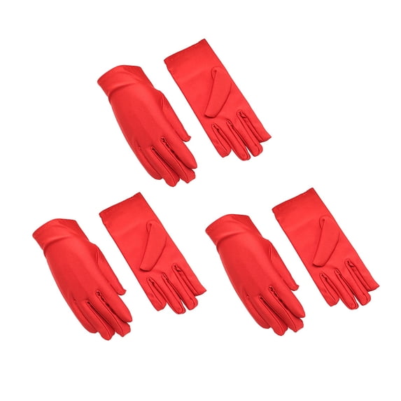 TRUBKH black cotton gloves Black Full Finger gloves Work gloves for Women Men Touchscreen cotton inspection gloves Formal Etiquette gloves Magic gloves Driving gloves Solid Color gloves Red One Size