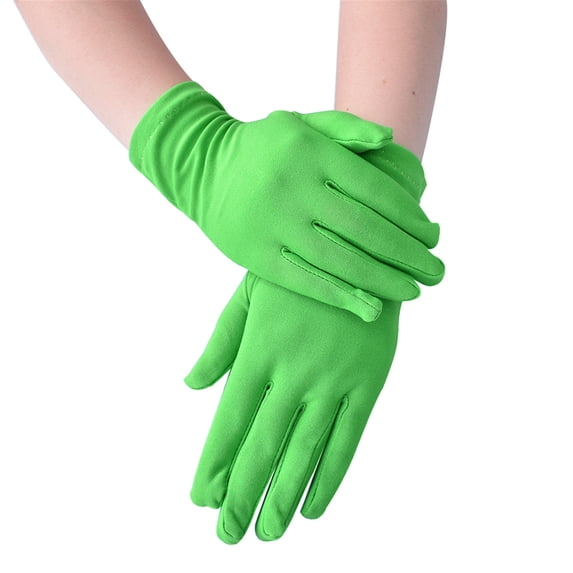 TRUBKH black cotton gloves Driving Sun Protection glove cotton inspection glove Magic glove Thin Lightweight glove archival glove Jewelry Display glove Driving glove for Women Men Green One Size