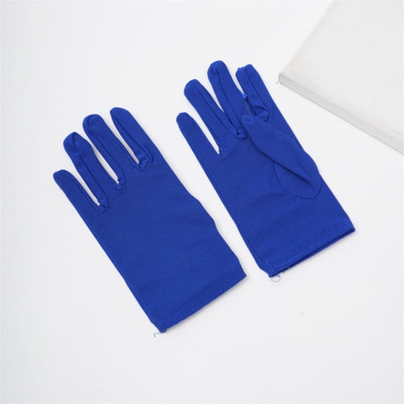 TRUBKH black cotton gloves Solid Color glovess glovess for Women silk glovess for women Cosplay glovess black silk glovess Work glovess Long glovess cotton inspection glovess Driving glovess Blue B
