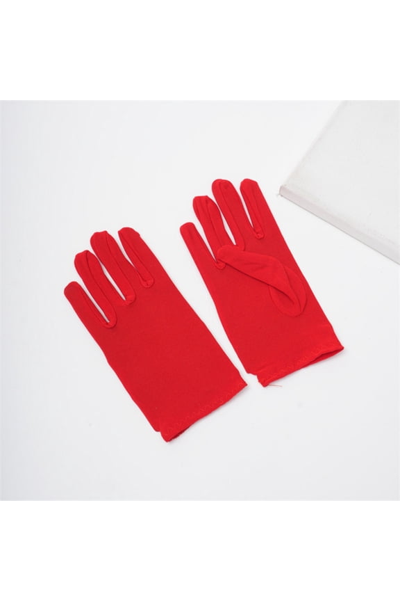 black cotton gloves archival glovess Jewelry Display glovess for Women Men Black Full Finger glovess Cotton glovess Cosplay glovess Driving glovess Driving Sun Protection glovess Red B