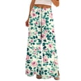 thumbnail image 1 of TRUBKH boho pants for women High Waist Wide Leg Pants Floral Solid Long Palazzo Pants Summer Print Boho Palazzo Pants High Waist Trousers With Pockets linen pants women summer pants for women Pink XL, 1 of 6