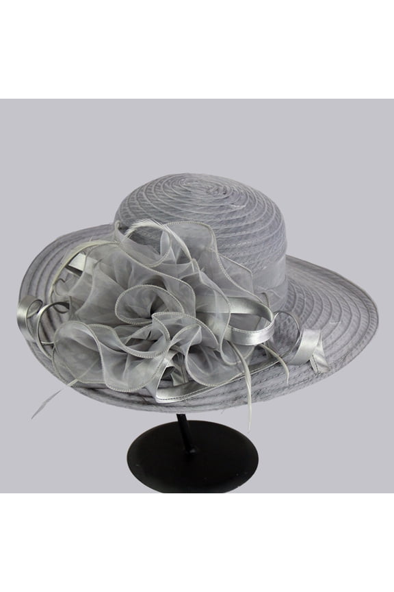 derby hats for women Bowler Hat chapeau pour femme easter hat for women Sun hat church hat Dressy hat summer hat for women Wide Brim Sun Hat easter hat Packable Wide Brim hat Gray One Size