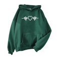 thumbnail image 1 of TRUBKH hoodies for women Fleece Sweatshirts hoodies for teen girls women sweatshirt graphic hoodie Army Green L, 1 of 8