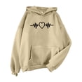 thumbnail image 1 of TRUBKH hoodies for women Fleece Sweatshirts hoodies for teen girls women sweatshirt graphic hoodie Beige 3XL, 1 of 8
