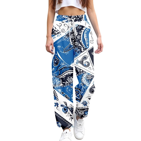 TRUBKH joggers for women linen pants women sweatpants women Women's Spring And Autumn Casual Trendy Loose Autumn Fragrance Long Pants palazzo pants beach pants for women Dark Blue S