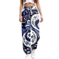 thumbnail image 1 of TRUBKH joggers for women linen pants women sweatpants women Women's Spring And Autumn Casual Trendy Loose Autumn Fragrance Long Pants summer clothes summer pants for women 2025 Blue L, 1 of 5