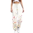 thumbnail image 1 of TRUBKH joggers for women linen pants women sweatpants women Women's Spring And Autumn Casual Trendy Loose Autumn Fragrance Long Pants sweatpants women summer pants for women 2025 Pink 2XL, 1 of 5