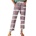 thumbnail image 1 of TRUBKH linen pants women drawstring pants women Floral Solid Long Palazzo Pants Fragrant Linen Linen Print Casual Pants Perfect Spring Pants for Women 2025 Yoga Pants Women Light Pink 2XL, 1 of 4
