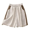 thumbnail image 1 of TRUBKH shorts for women athletic shorts for women cotton shorts for woman womens shorts casual bermuda shorts for women Beige L, 1 of 3