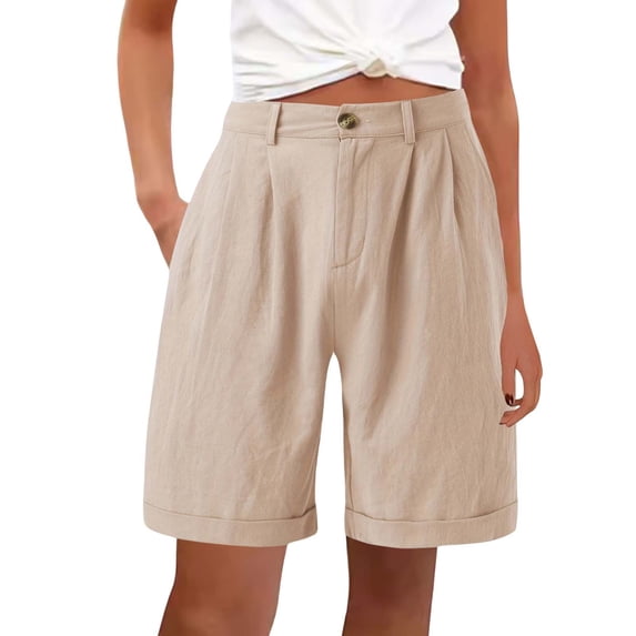 TRUBKH shorts for women athletic shorts for women cotton shorts for woman womens shorts casual bermuda shorts for women Khaki 3XL