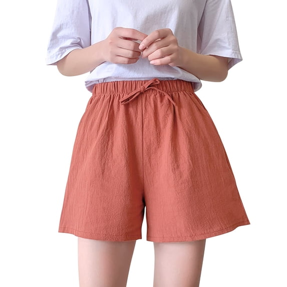 TRUBKH shorts for women athletic shorts for women cotton shorts for woman womens shorts casual bermuda shorts for women Red S