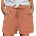 thumbnail image 1 of TRUBKH shorts for women athletic shorts for women linen shorts womens shorts casual bermuda shorts for women Women's Loose Casual Shorts Orange S, 1 of 4