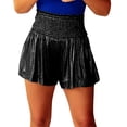 thumbnail image 1 of TRUBKH shorts for women athletic shorts for women linen shorts womens shorts casual bermuda shorts for women European And American New Sports Pants Elastic Waist Hanging Feeling Shorts Black L, 1 of 4