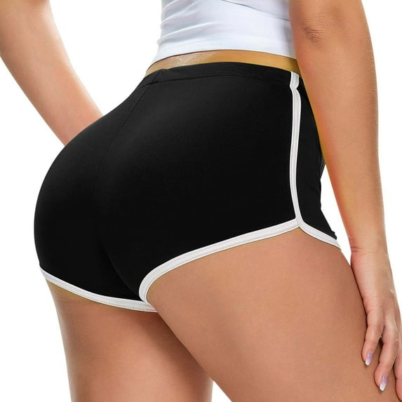 TRUBKH shorts for women athletic shorts for women running shorts for women gym shorts women baggy shorts Sport Shorts For Sport Booty Shorts Athletic Shorts Breathable Gym Workout Shorts Black L