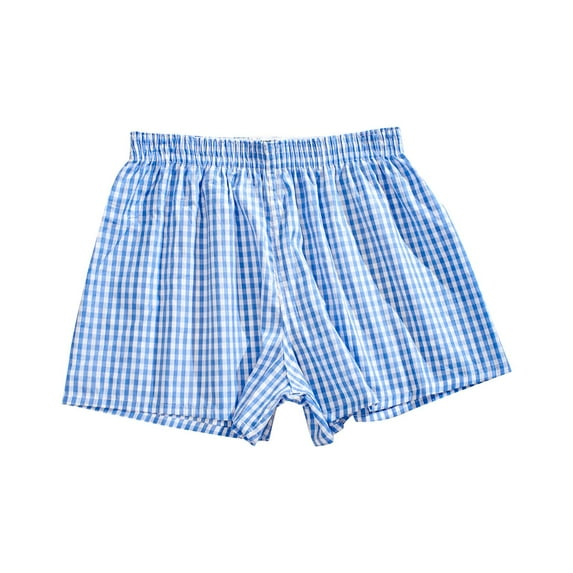 TRUBKH shorts for women athletic shorts for women womens shorts casual gym shorts women lounge shorts women Gingham & Checkered Shorts – Pure Cotton Breathable Sleepwear Sky Blue XL
